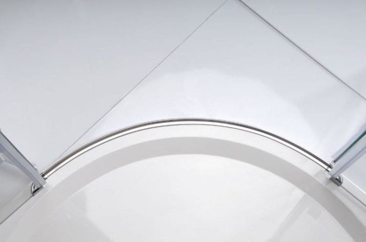 LEGRO kabina prysznicowa półokrągła 2- drzwiowa 1000x100mm, szkło czyste