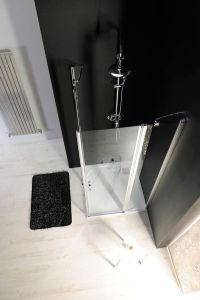 ONE drzwi prysznicowe z częścią stałą 1200 mm, szkło czyste