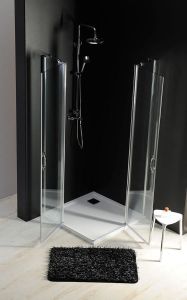 ONE drzwi prysznicowe z częścią stałą 1200 mm, szkło czyste