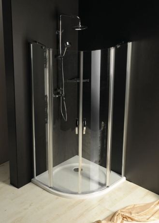 Przejdź do produktu ONE kabina prysznicowa półokrągła 800x800 mm, szkło czyste