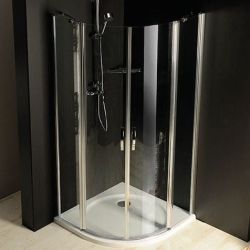 ONE kabina prysznicowa półokrągła 900x900 mm, szkło czyste