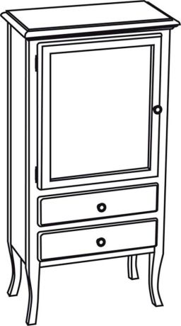 Przejdź do produktu RETRO szafka 60x120x38cm, buk, lewa