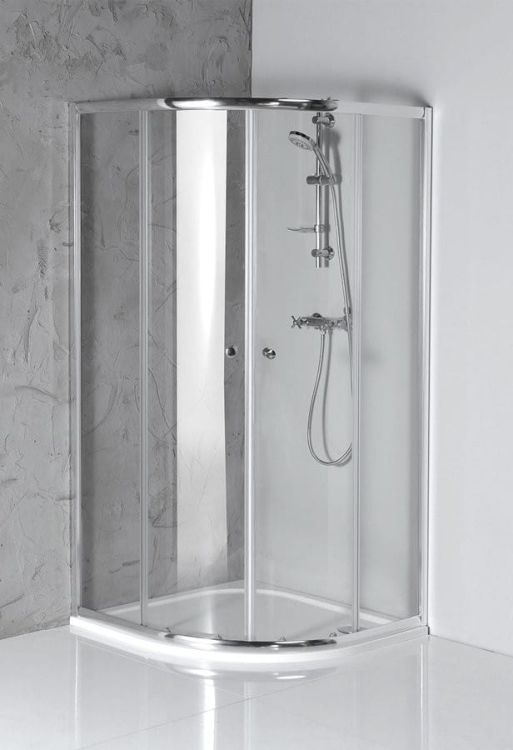 ARLETA kabina prysznicowa półokrągła 800x800mm, szkło czyste