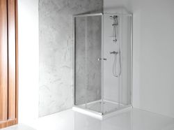 AGGA kabina prysznicowa narożna 800x800mm, szkło czyste