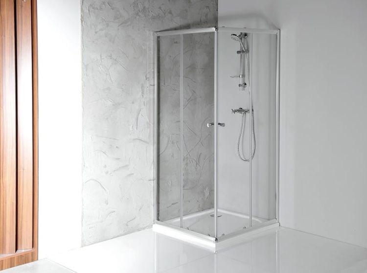 AGGA kabina prysznicowa narożna 800x800mm, szkło czyste