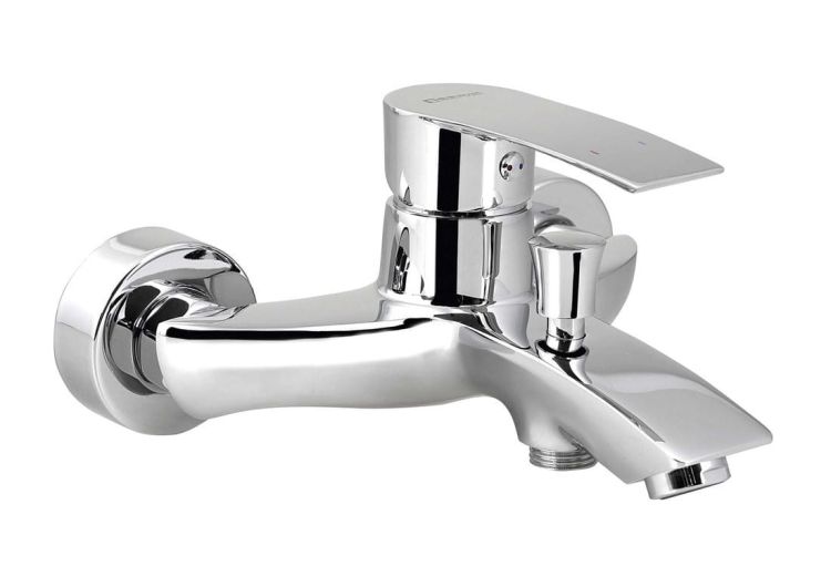 TREVIA bateria wannowa ścienna, chrom