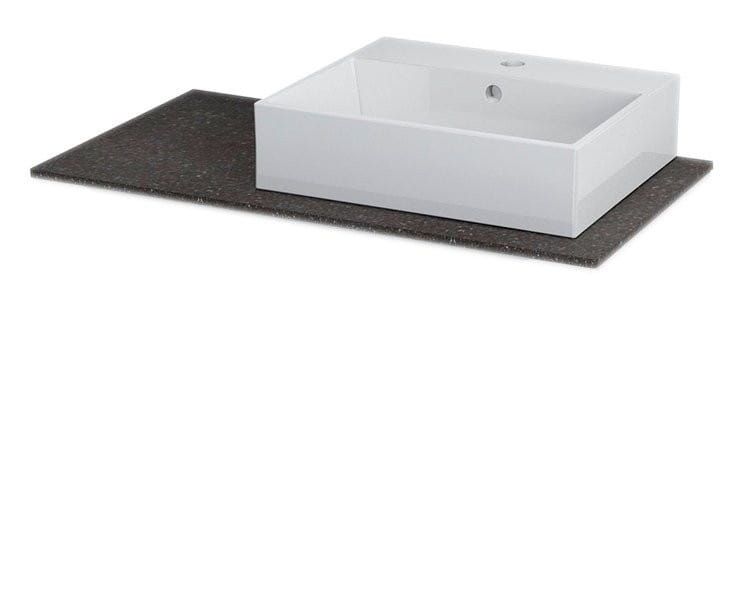WAVE blat Rockstone 90x48cm, prawy do umywalki PURITY 50cm