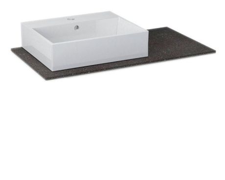 Przejdź do produktu WAVE blat Rockstone 90x48,8cm, lewy do umywalki PURITY 50cm