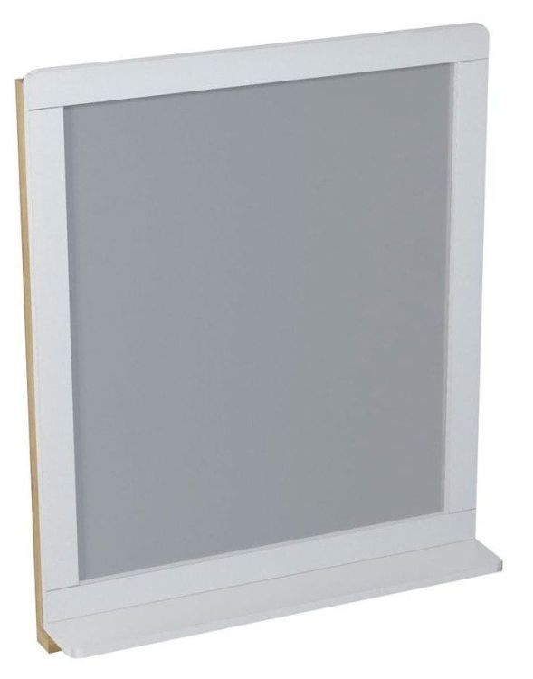 PRIM lustro z półką 70x84x14cm, cedr/białe