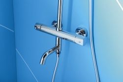 KIMURA zestaw przysznicowy wannowy z baterią termostatyczną, chrom