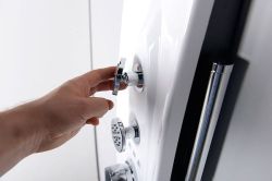MOLA panel prysznicowy 210x1300mm z baterią termostatyczną, narożny