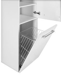 VEGA szafka wysoka z koszem 40x150x31cm, biała