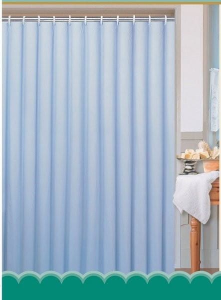 Zasłonka 180x200cm, 100% polyester, jednokolorowa niebieska