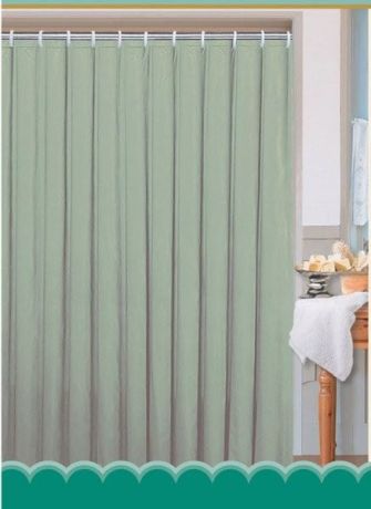 Przejdź do produktu Zasłonka 180x200cm, polyester, jednokolorowa zielona
