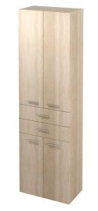 ZOJA/KERAMIA FRESH szafka wysoka z szufladami 50x184x29cm, dąb platin