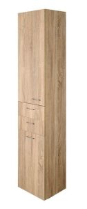 ZOJA/KERAMIA FRESH szafka wysoka z koszem 35x184x29cm, lewa, dąb platin