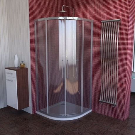 Przejdź do produktu LUCIS LINE kabina prysznicowa półokrągła, 1000x1000mm, R550, szkło czyste
