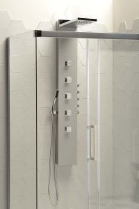 SOUL 200 panel prysznicowy 210x1500mm z baterią termostatyczną, aluminium