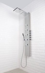 SOUL 200 panel prysznicowy 210x1500mm z baterią termostatyczną, aluminium