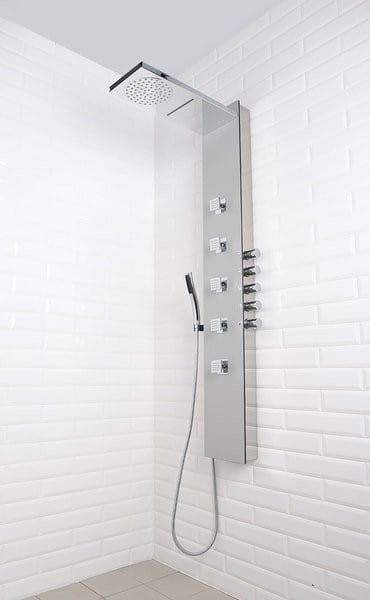 SOUL 200 panel prysznicowy 210x1500mm z baterią termostatyczną, aluminium