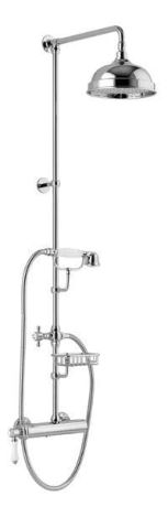 Przejdź do produktu VIENNA zestaw prysznicowy z baterią, mydelniczka, wys. 1267mm, chrom