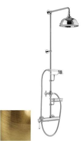 Przejdź do produktu VIENNA zestaw prysznicowy z baterią, mydelniczka, wys.1267mm, brąz