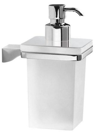 Przejdź do produktu GLAMOUR dozownik do mydła 250 ml, szkło mleczne, chrom