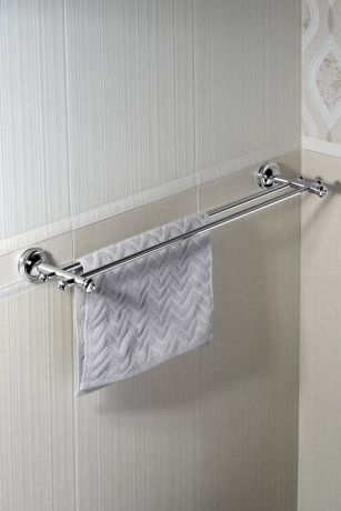 Przejdź do produktu ASTOR podwójny wieszak na ręczniki, 670x140mm, chrom