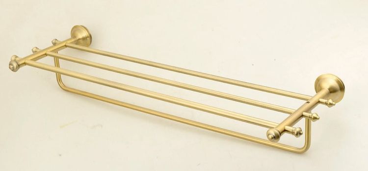 ASTOR półka na ręczniki z relingiem, 670 mm, brąz