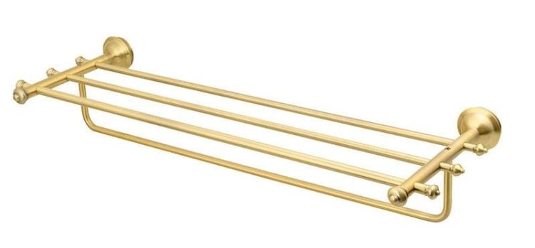 ASTOR półka na ręczniki z relingiem, 670 mm, brąz