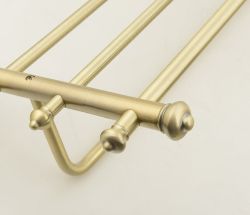 ASTOR półka na ręczniki z relingiem, 670 mm, brąz