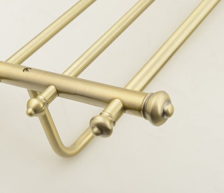ASTOR półka na ręczniki z relingiem, 670 mm, brąz