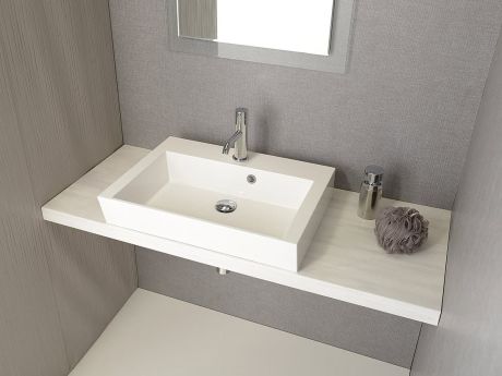 Przejdź do produktu AVICE blat pod umywalkę 120x50cm, grubość 5cm, dąb starobiały
