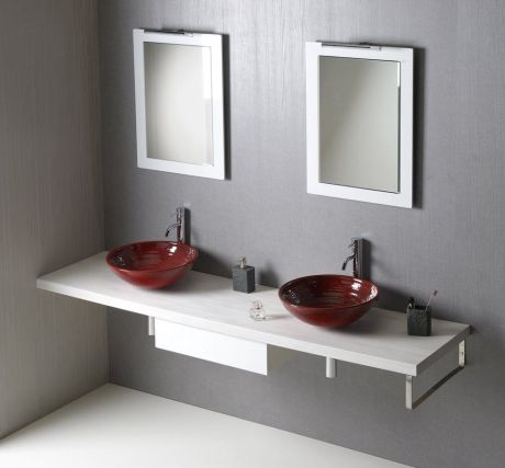 Przejdź do produktu AVICE blat pod umywalkę 250x50cm, grubość 5cm, dąb starobiały