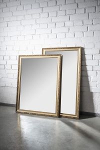 BOHEMIA lustro w drewnianej ramie 686x886mm, złoto