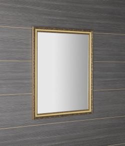 BOHEMIA lustro w drewnianej ramie 686x886mm, złoto