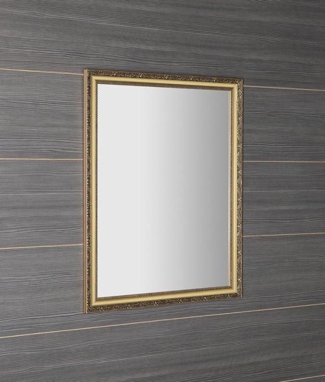 BOHEMIA lustro w drewnianej ramie 686x886mm, złoto