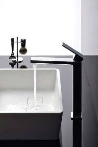 NOTOS bateria umywalkowa z przedłużoną wylewką, bez odpływu, chrom