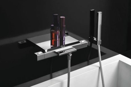 Przejdź do produktu NOTOS bateria wannowa termostatyczna, ścienna, kaskada, chrom