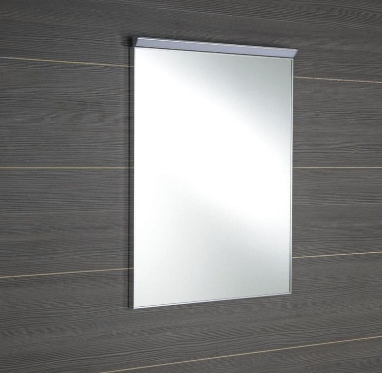 BORA lustro w ramie 600x800mm z oświetleniem i z przełącznikiem LED, chrom
