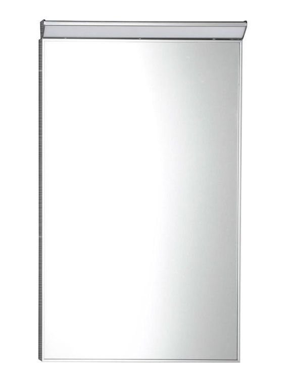 BORA lustro w ramie 400x600mm z oświetleniemi i z przełącznikiem LED, chrom