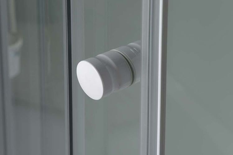 AIGO boks prysznicowy półokrągły 900x900x2060mm, biały profil, szkło czyste