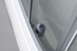 AIGO boks prysznicowy półokrągły 900x900x2060mm, biały profil, szkło czyste