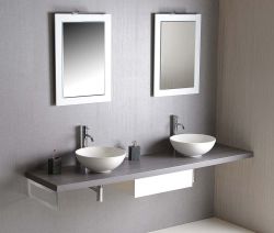 AVICE konsola metalowa 490x200x35mm, srebrny metalik, lewy