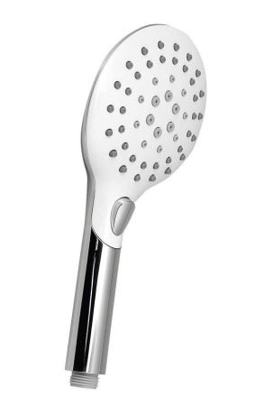Przejdź do produktu Słuchawka prysznicowa z przełącznikiem z masażem, 6 funkcji, średnica 120mm, ABS/chrom/biały