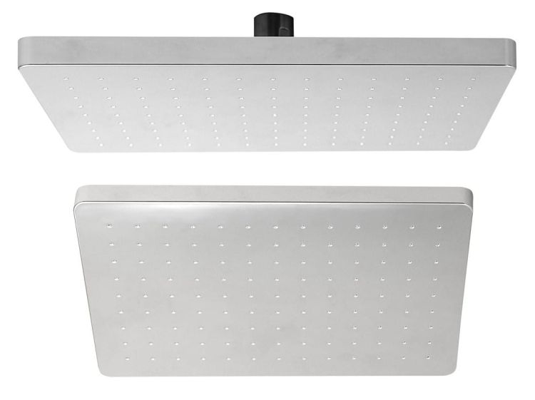 Deszczownia z funkcją antykamień, 250x170mm, chrom