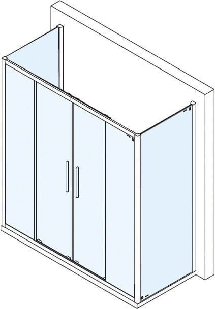 Lucis Line kabina prysznicowa trzyścienna 1600x900x900mm