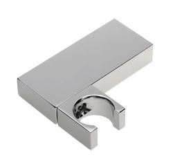 Metalowy uchwyt prysznica, obrotowy, prostokątny, chrom