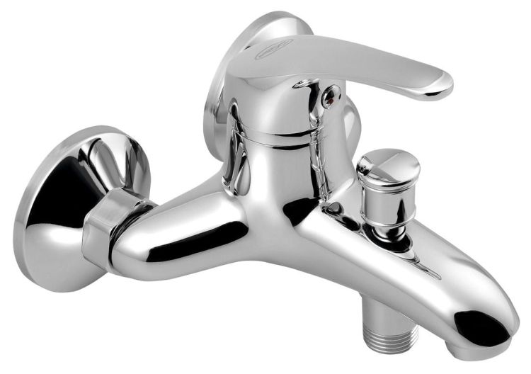 AQUALINE 35 bateria wannowa ścienna, rozstaw 100mm, chrom