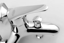 AQUALINE 35 bateria wannowa ścienna, rozstaw 100mm, chrom